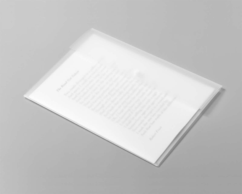 VANRA Poly File Folder Pockets File Jacket Plastic Envelope Flat Document Letter Organizer with Snap Button Closure A4 Letter Size (Pack of 5, Translucent) - Image 4